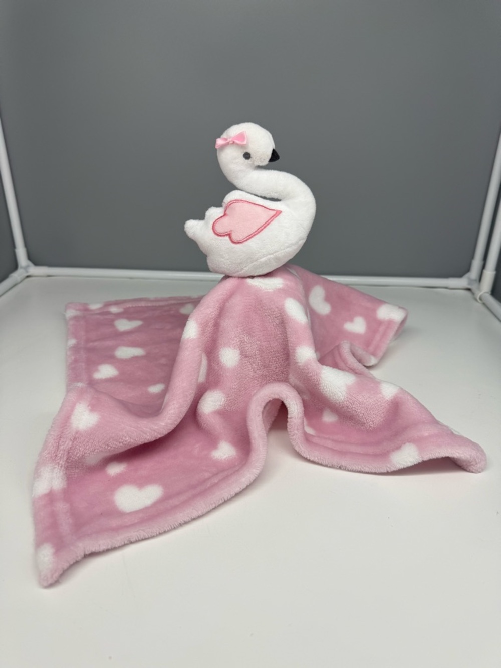 Primark Baby Pink Hearts Aswan Conforter Blankie Doudou Lovey Soother HTF